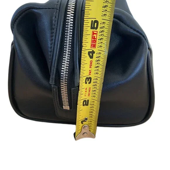 Vintage Coach Black Leather Toiletry Case Dopp Kit Bag Pre-owned - Picture 9 of 10